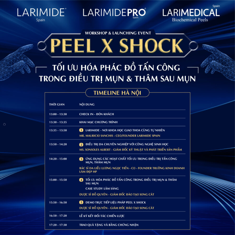 PEEL X SHOCK: TỐI ƯU HÓA PHÁC ĐỒ TẤN CÔNG TRONG ĐIỀU TRỊ MỤN & THÂM SAU MỤN LARIMEDICAL